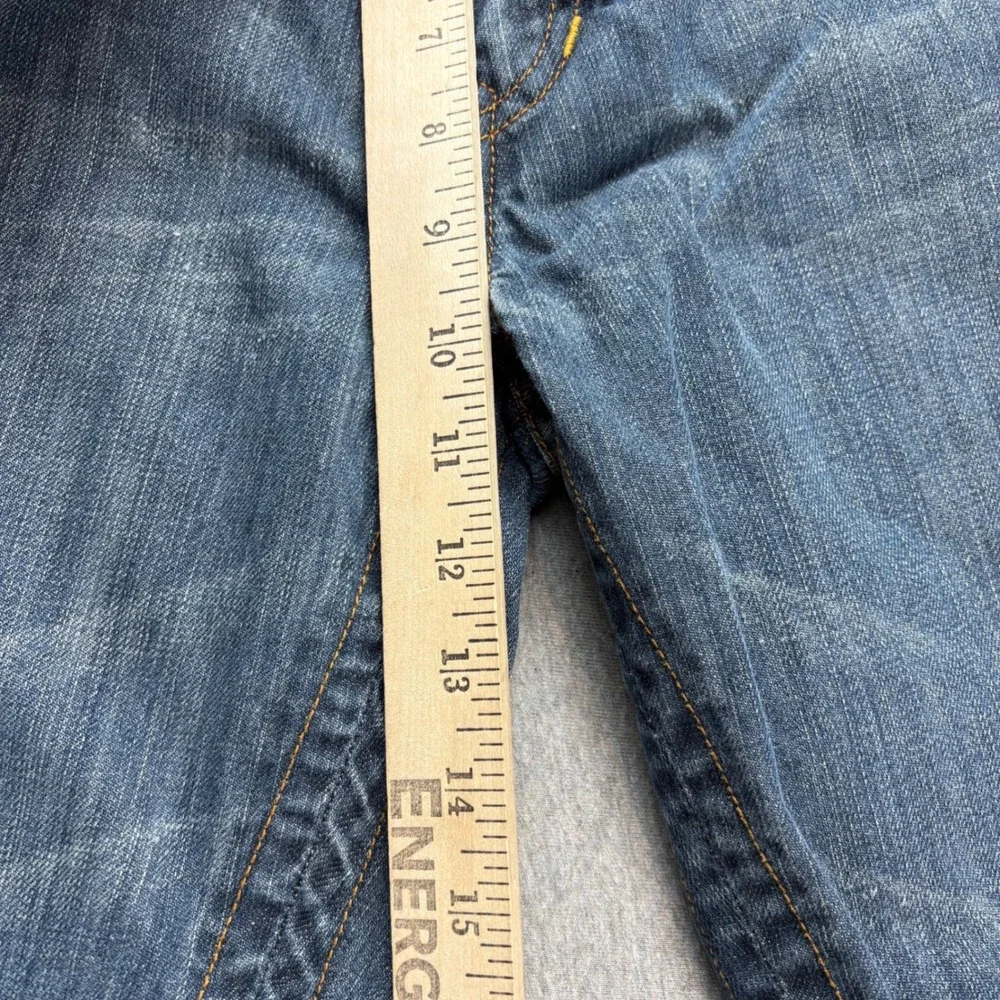 Fox Denim Duster Jeans Mens 31 Blue Y2K Racing VTG Grunge‎ Relaxed Fit Bootcut - Picture 13 of 16